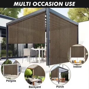 USA Warehouse Windproof Outdoor Garden Waterproof Screen Roller Shades Fabric Lightweight Canopy Patio Canopy Patio Parasol