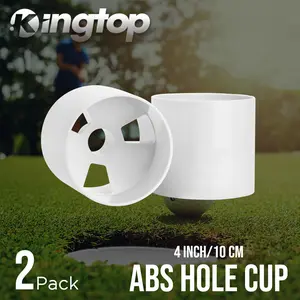 KINGTOP 4 Inches Golf Hole Cup – Fit PGA/USGA Regulations, Golf Accessories for Backyard Practice Putting Green, 2-Pack
