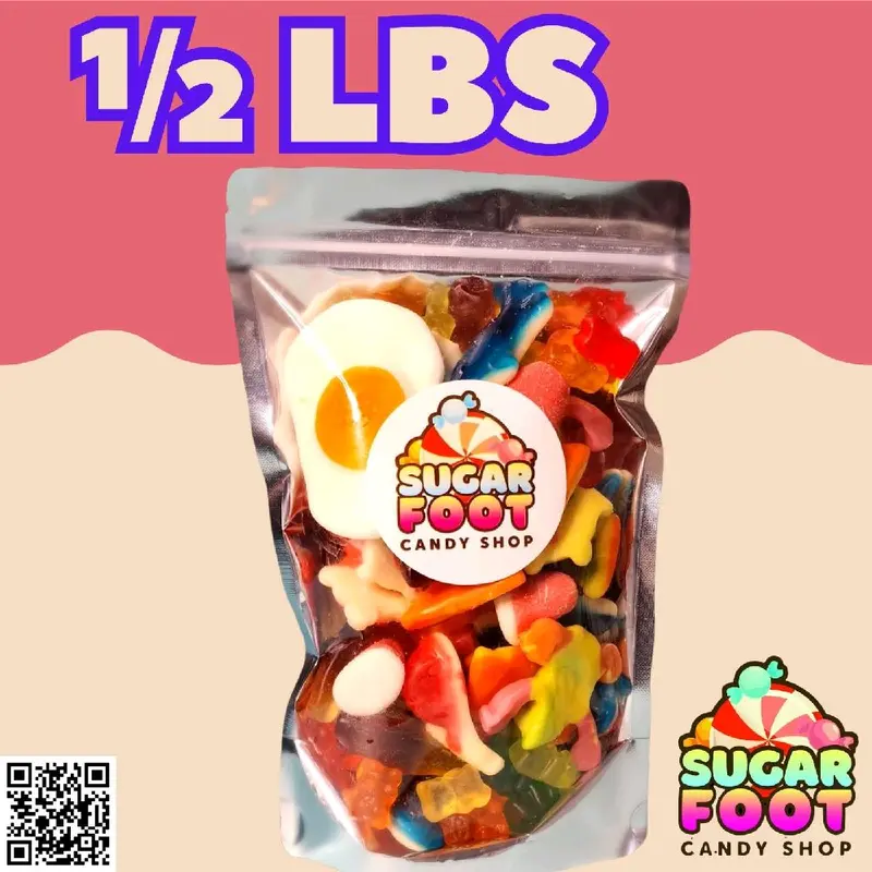 1/2 POUND GUMMY Mix  snack, reseable bag Candy