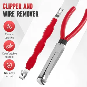 2-Piece Electrical Connector Disconnector Tool, Multi-Use Car Terminal Removal, Durable Wire End Tool, Electrical Disconnect Pliers