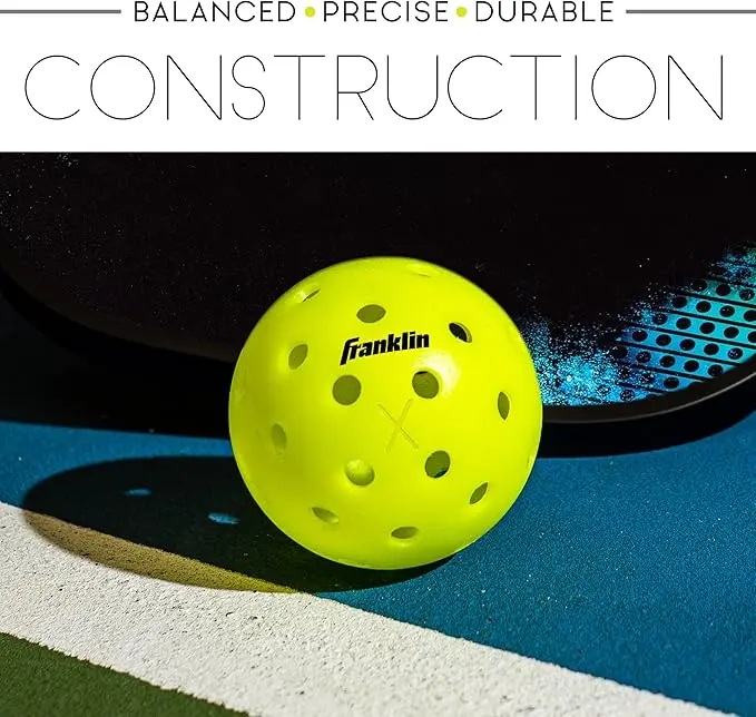 Franklin Sports X-40 Outdoor Pickleballs - Official Ball of USA, 3 Packs, 12 Packs, 36 Buckets, 50, 100, 400 Bulk Packs for App Tour & US Open