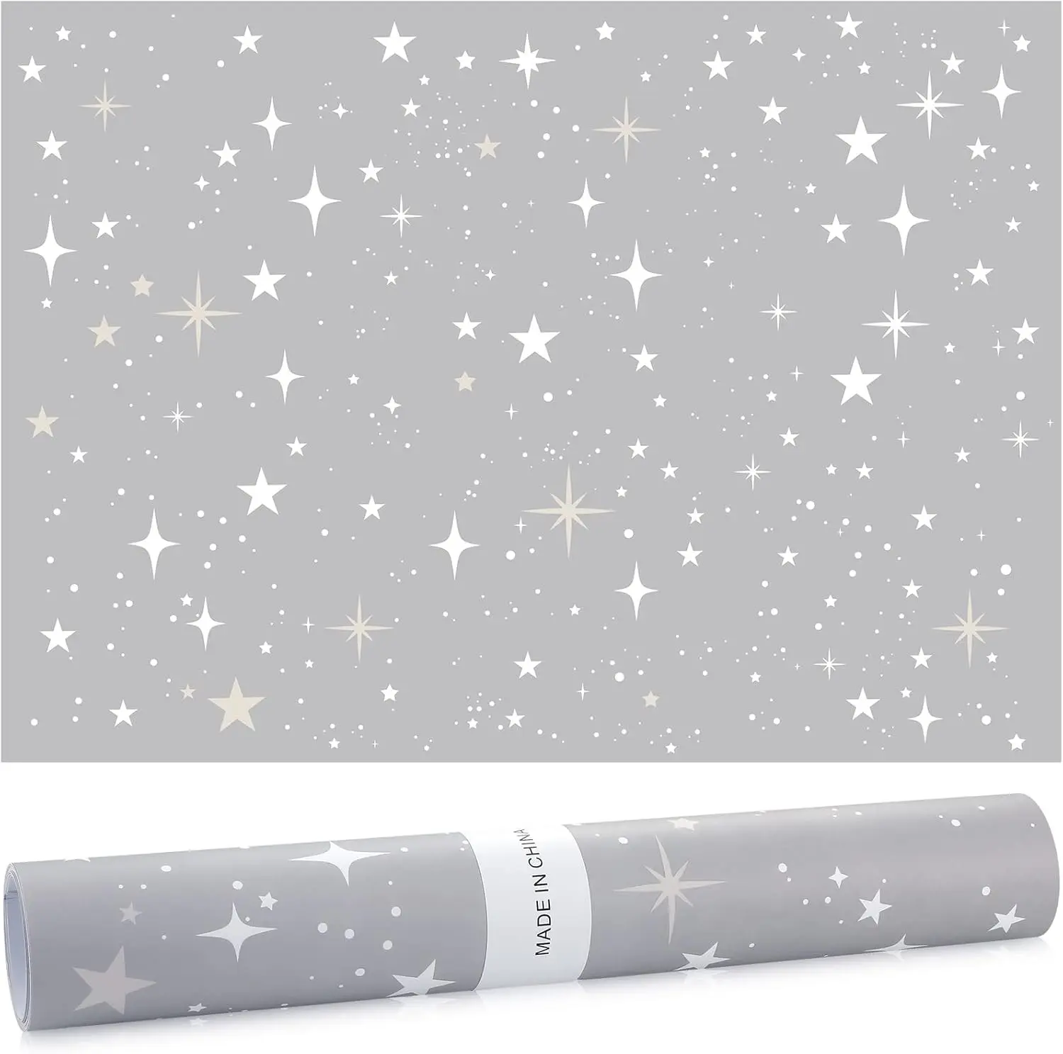 Geosar 10 Sheets Scented Drawer Liners Large Non Adhesive Drawer Liners with Powder Scent Scented Paper for Dresser Shelf Closet Bathroom Cabinet(Star)