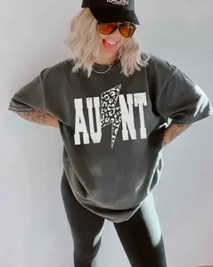 Comfort Colors Aunt Lightning Bolt Shirt 90s Retro Aunt Shirt Varsity Aunt Shirt Mothers Day Gift Retro Aunt Shirt Leopard Print Retro Aunt