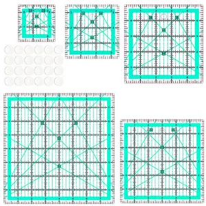 Quilting Rulers(2.5",3.5", 5", 6", 8"),5 Square Ruler Quilting Templates,Quilting Ruler Acrylic Rulers