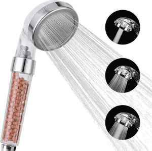 Shower Head, High Pressure Hand Held Rainfall 3 Mode Shower Envy Shower Head Filter for Dry Hair & Skin