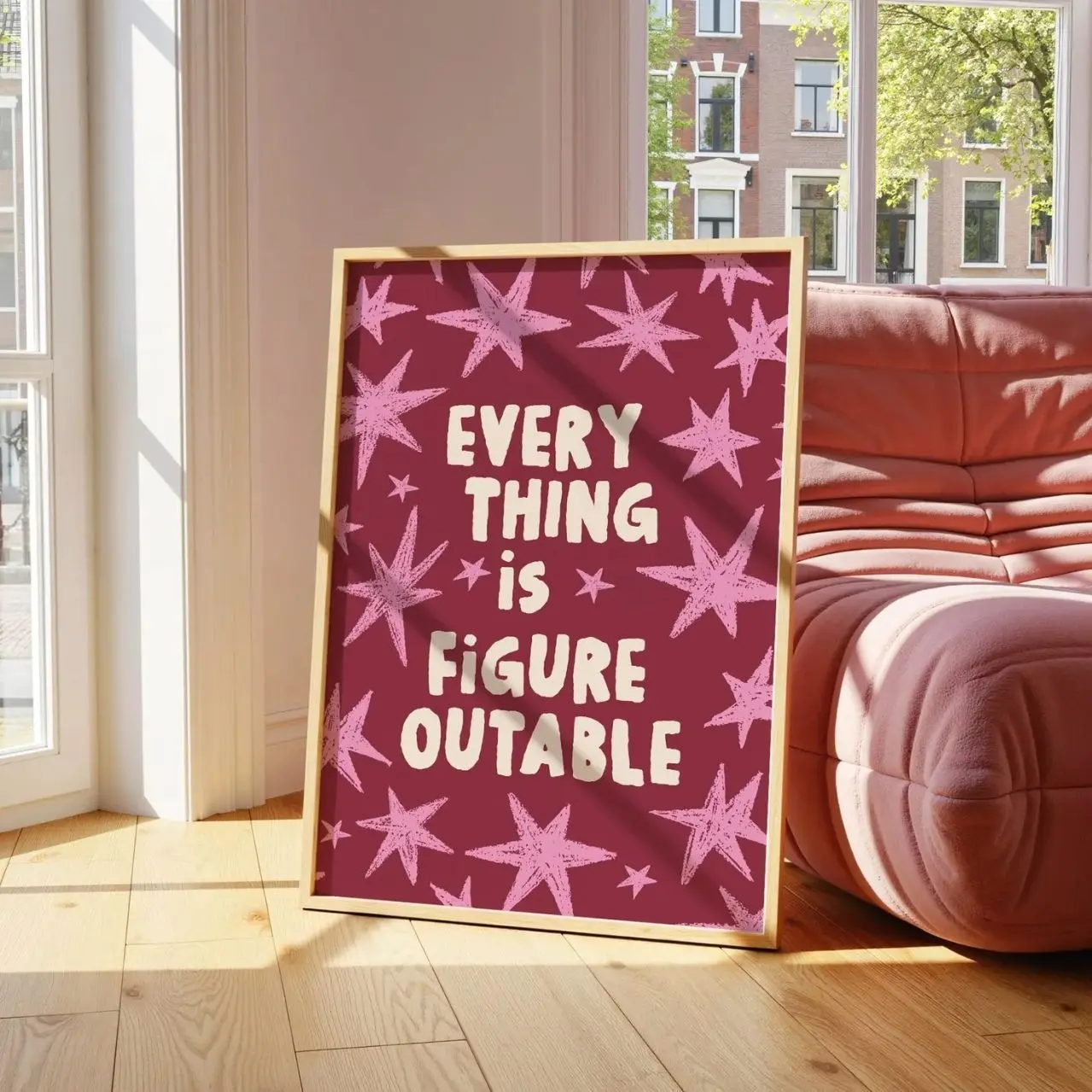 Colorful Motivational Quote Wall Art, Funny Office Poster, Positive Home Office Decor, Inspirational Typography Print | Unframed M