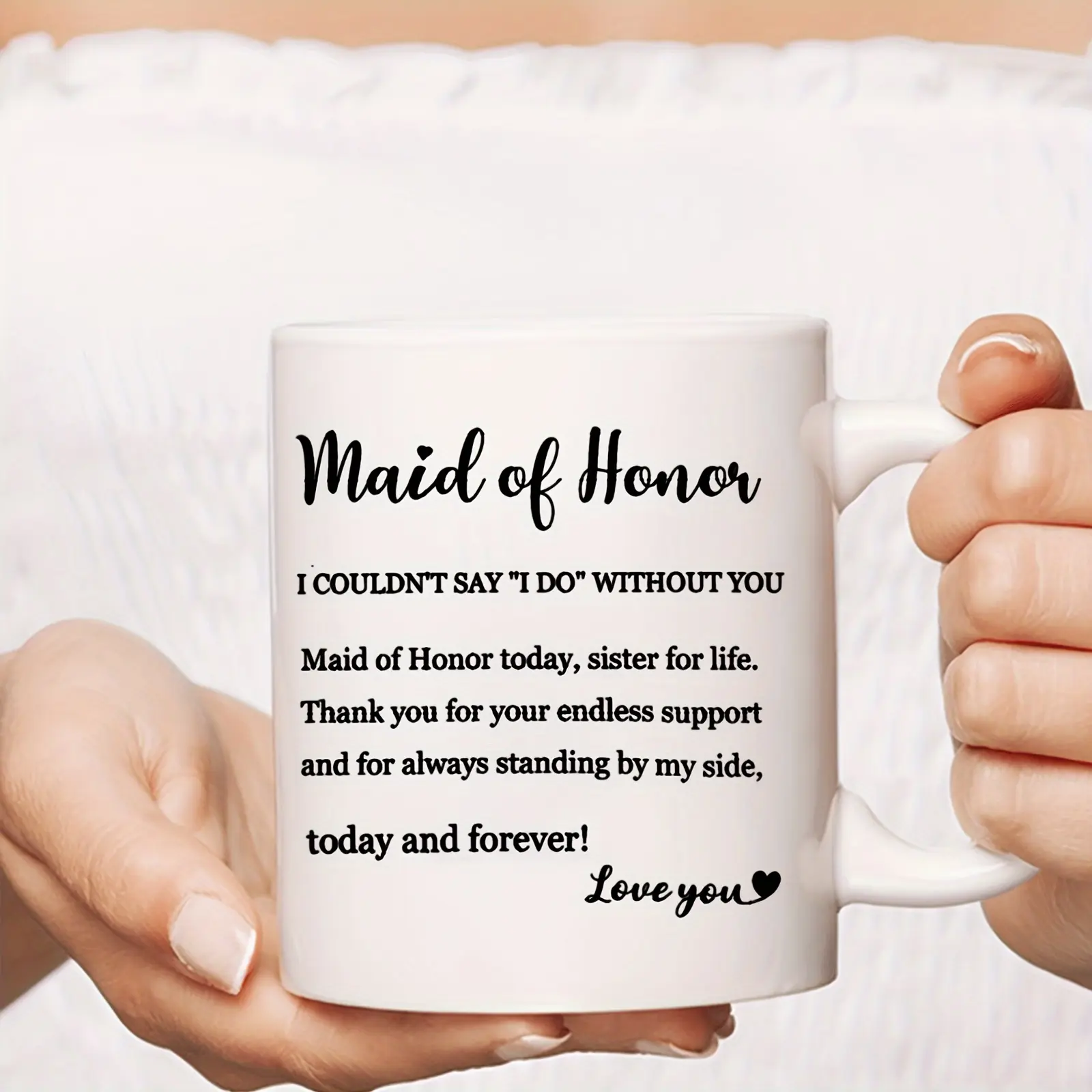 Charming 11oz Ceramic Coffee Mug - Perfect Bridesmaid Gift for Weddings & Engagements, Ideal for Wife, Husband, Friends, Siblings - Durable, Safe & Stylish Drinkware for All Seasons