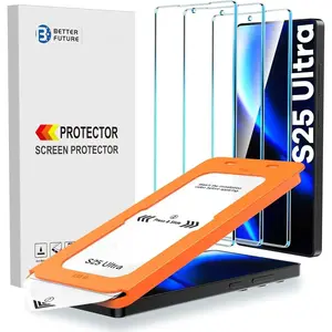 3-Pack for Samsung Galaxy S25 Ultra Screen Protector Tempered Glass, 9H Glass for S25 Ultra Screen Protector 5G, [Fast Alignment Tool] [Bubble Free] [6.9 Inch]