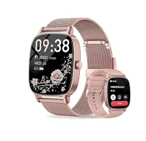 1.96" & 1.91" HD Smart Watch for Men - 2026 Fitness Tracker with 113+ Sport Modes (Running, Walking), IP68 Waterproof, Heart Rate/Sleep Monitor, Step Counter, Touch + Buttons, Phone Call Answer/Make, Compatible with Android iOS (Black)
