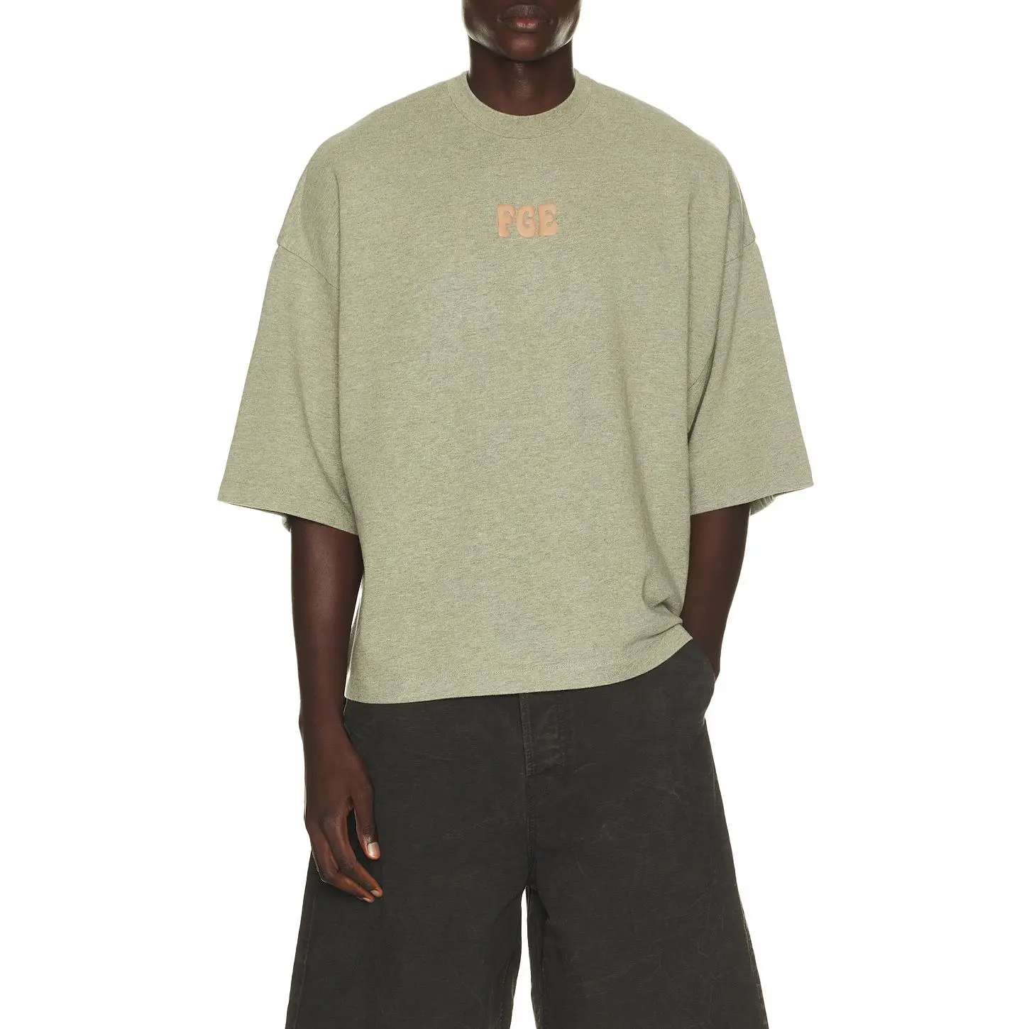 Fear of God ESSENTIALS Merch Tee in Washed Seal Heather