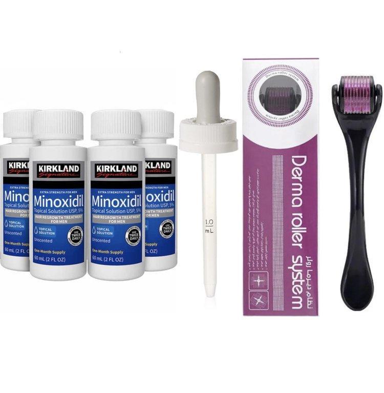 Kirkland's 6 Month Hair Growth Supply withDerma Roller 1PCS