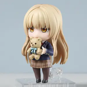 Minimal Nest Shop [Cute Anime Figure] Vibrant 8.5cm/3.34" Cute Anime Chibi-Style PVC Figure | Collectible Model with Schoolgirl & Bear Design, Interchangeable Parts, Display-Friendly Anime Decor for Fans