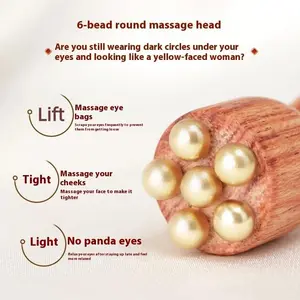 Facial Gua Sha Board - Wooden Traditional Chinese Medicine Acupressure Massager, facial and eye area massage stick, targeting eye bags, dark circles, and sensitive skin. Suitable for eye area care and acupressure, suitable for both boys and girls.