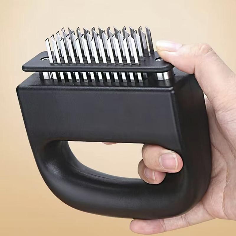 48 Blade Stainless Steel Meat Tenderizer Machine, Durable Kitchen Essential with Rust-Resistant Blades and Non-SlipHandle, Kitchen Tool