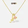 GANIA Art-designed personalized name letter necklace, free of allergenic ingredients, with adjustable size. It is an excellent Valentine's Day gift for women and girls.