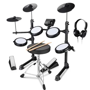 Yescom Electronic Drum Set 8" with Throne 165 Sounds 30 Demo Quiet Mesh Pad Beginner