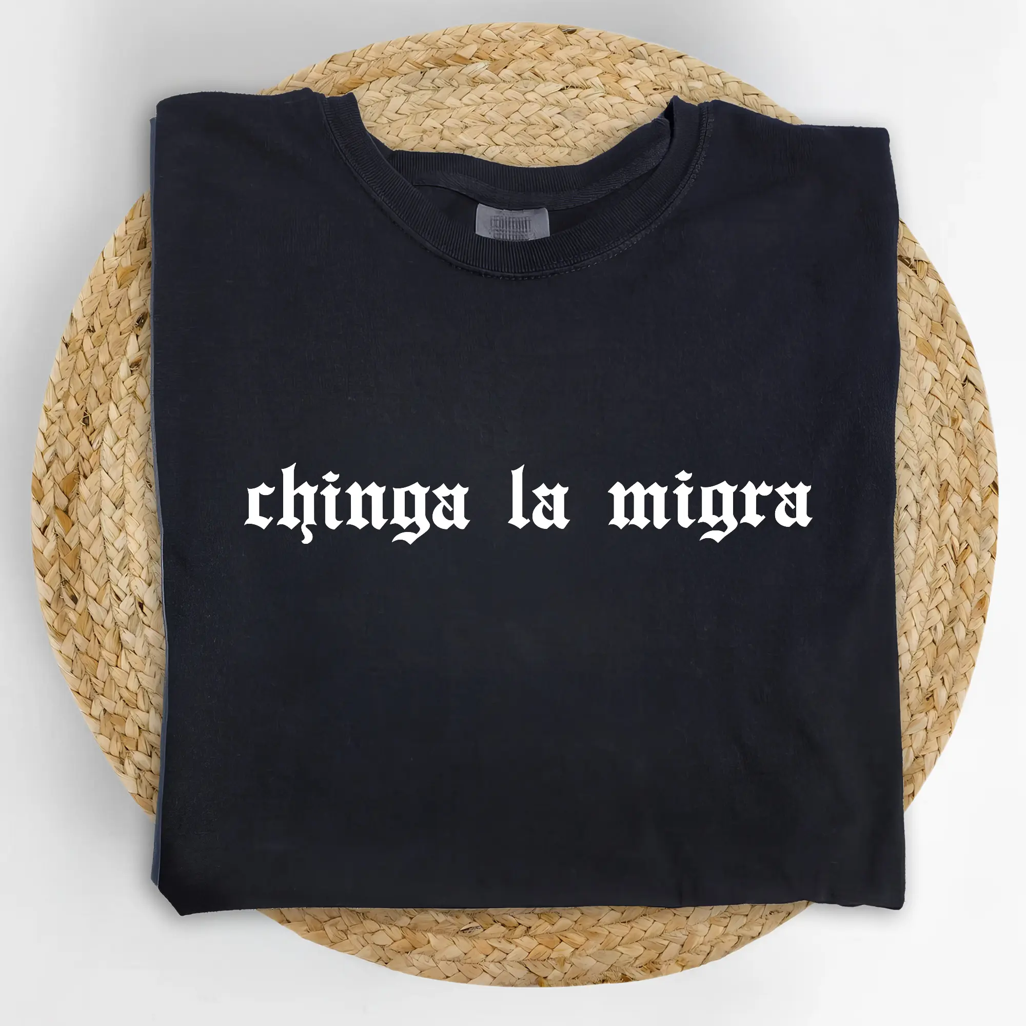 MAPTEES Vintage Chinga La Migra Comfort Colors Shirt, Gothic Abolish Ice Graphic Tee, No Human Is Illegal T-shirt, Human Rights Outfits