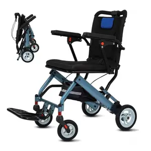 Lightweight Wheelchair - 20Lbs Lightweight Wheelchair Foldable with Aviation Aluminum Frame - Holds 220LBS for Seniors, Daily Use, and Travel,Vibration Damping Design