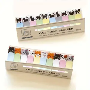 150 Sheets/Pack Cute Cat-Themed Sticky Notes Set Perfect for Bookmarking & Memos Office Essentials Adhesive Tabs