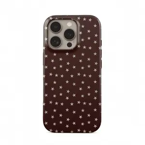 Brown Star iPhone Case Durable Shockproof Protective Smart Case Compatible with iPhone 17Pro Max 16Promax Pro Plus 15 14 13 Perfect Gift for Her and Loved Ones