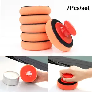 4 Inch Car Wax Applicator Pads Set with Red Handle Soft Sponge Applicators Foam Wax Pad for Polishing and Cleaning Cars 2026 For your cars