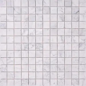 Carrara White 2×2 Polished/Honed Marble Mosaic Sample