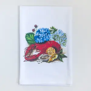 Lobster with Hydrangea Tea Towel