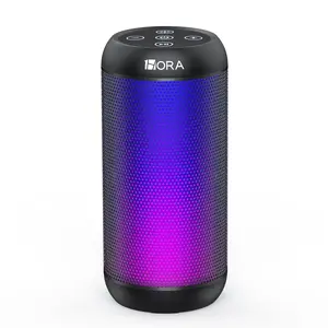 1Hora BOC242 Bluetooth Speaker 10W Portable – Loud Bass, IPX5 Waterproof, LED Lights, Wireless BT 5.1, 12H Playtime, Outdoor Party Speaker