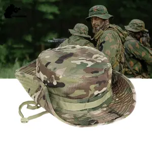 Outdoor Bucket Hat Camouflage Boonie Hat Thicken Fisherman Hat Airsoft  Hunting Hiking Climbing Camping Caps AF056