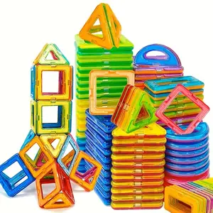 Children Magnetic Building Blocks Set 30/60/198 Pieces, Stem Educational Toy, Develops Hand-Eye Coordination, Creative Learning Puzzle Gift