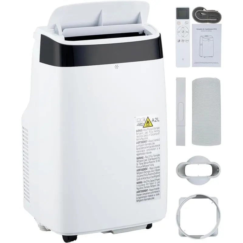 Gaomon 10000BTU Portable Air Conditioner - 4 Modes (Cooling, Fan, Dehumidifier), Remote Control, Window Installation Kit, 24H Timer, LED Display, Hidden Handles, Easy to Move - For Garage, Living Room Up to 450 Sq. Ft. Indoor Use