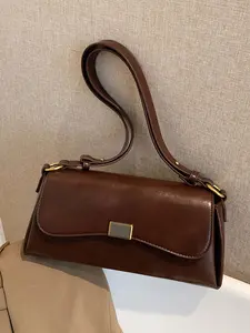 Lightweight, minimalist and exquisite single shoulder bag, Classic flap shoulder, retro versatile baguette bag, niche design, casual daily armpit bag, suitable for shopping, commuting, work and parties, Crossbody Bag