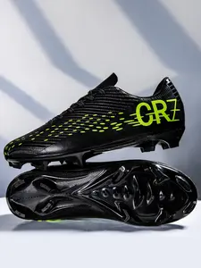 Professional Men's TF Short Stud Soccer Shoes, Anti-Slip High-Top Training Boots for Outdoor Sports & Matches, Durable Artificial Grass Cleats, Football Shoes