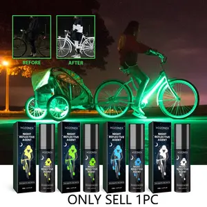 Night Reflective Spray, Bicycle Clothing Night Glow Warning Label, Eco-Friendly Fluorescent Night Spray, Safety Gear for Cyclists
