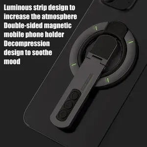 Snap-On Magnetic Phone Ring Stand – 360° Rotation, Non-Slip Grip for Gym, Travel, Desk & Car Mounting