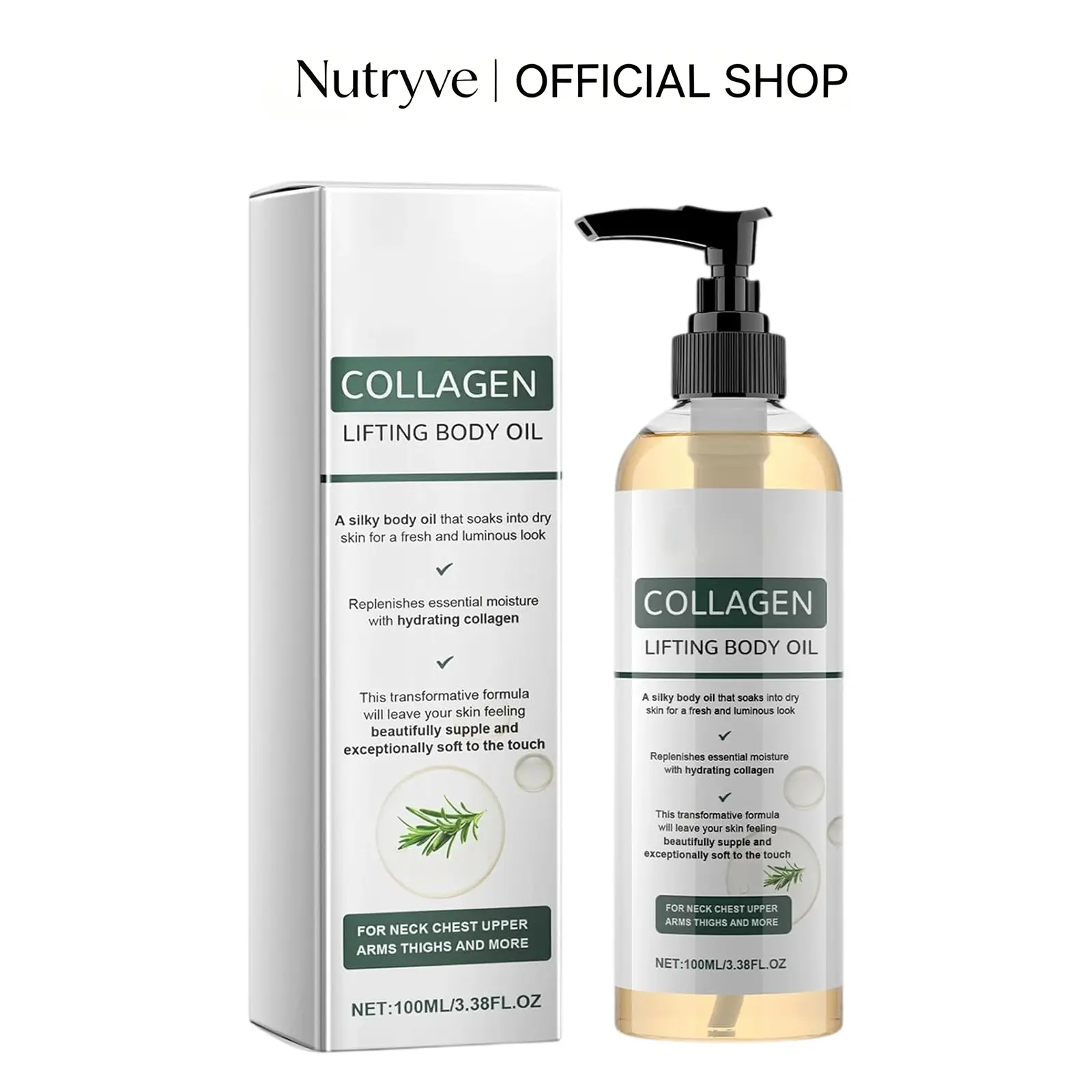 100ml Body Oil Cosmetic - Lightweight Moisturizer for Dry-Rough Skin, Daily Hydrating Liquid Body Care Product Nourishing Oil, Soothing Body Oil, Premium Nourishing Oils