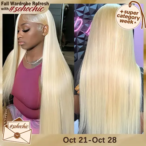 CheetahBeauty 613 Blonde Lace Front Wig Straight 13x6 Lace Frontal Human Hair For Women Brazilian Virgin Hair 10A Grade Pre-Plucked Natural Hairline #SohoChic #tiktokshopstockup