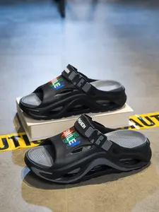 2026 Summer New Men's Height-increasing Clogs, Double-layer Hollow-out Breathable Sandals, Non-slip Soft Sole, Two-way Slippers, Comfortable for Long Wear, Suitable for Driving, Commuting, Outdoor Activities, Stream Trekking, and Beach Play
