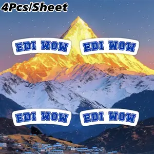 4Pcs Edi Wow Sticker Sticker