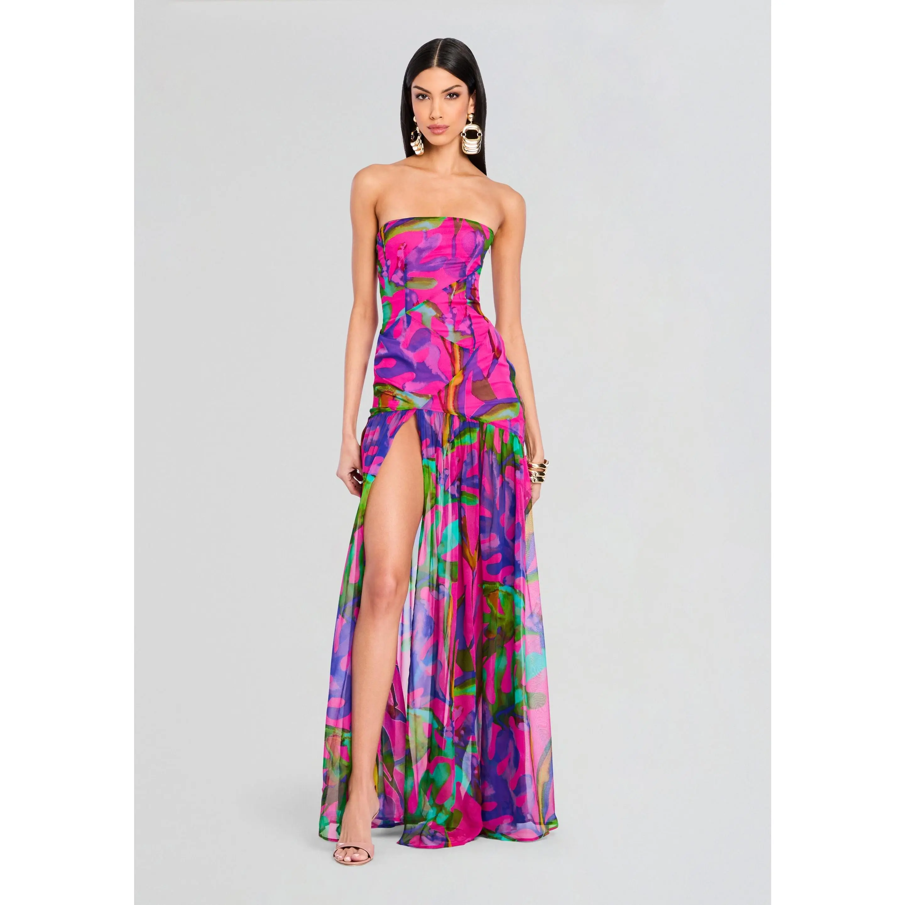 Nicole Silk Chiffon Dress