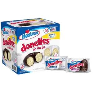Hostess Donettes Variety Pack Donuts, Snack Size, 1.5 oz., 32 Pack Cake Dessert