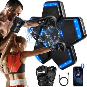 Music Boxing Machine for Adults and Kids, Smart Bluetooth Boxing Training Equipment with Gloves, Target Workout Equipment for for Home, Office
