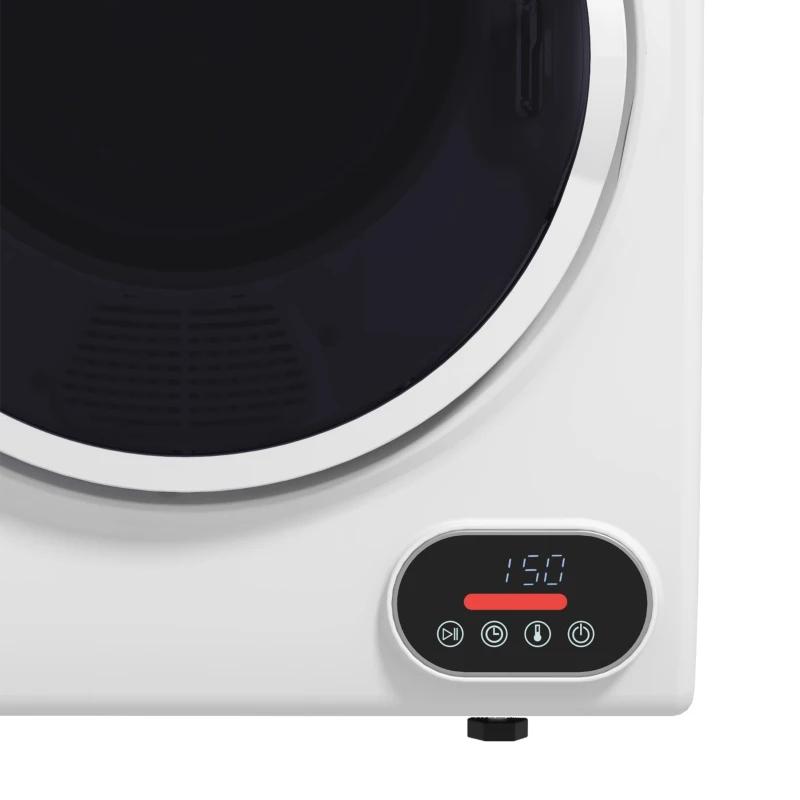 HOMCOM 1.5 cu ft Portable Compact Clothes Laundry Dryer with Intelligent Drying 850W White for Apartments Dorms RVs 4 Modes LCD Display