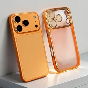 Luxury Instant Transformation IP 17 Series Plating Matte Translucent Phone Case Casing for iPhone 13/14/15/16/17 Pro Max Air 17 Promax Camera Lens Protection Soft Shockproof Cover
