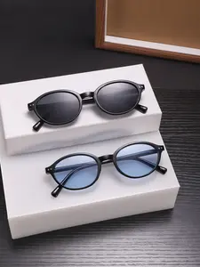 Men's Oval Frame Sunglasses, Soft Color Lenses, Lightweight Thin Frames, Comfortable Fit No Pressure, Outdoor Activities