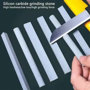 Silicon Carbide Sharpening Stone Set, 3-Piece | Professional Grade Dressing Tools for Shaping and Grinding | Versatile Grit Oilstones for Chisels, Gouges, Knives, and Metal Blades - Silicon Carbide - For Woodworkers & Metalworkers - Suitable for Workshop