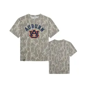 Auburn Logo Camo Bottomland Shirt, Mossy Oak Bottomland Auburn Logo Camouflage Tshirt