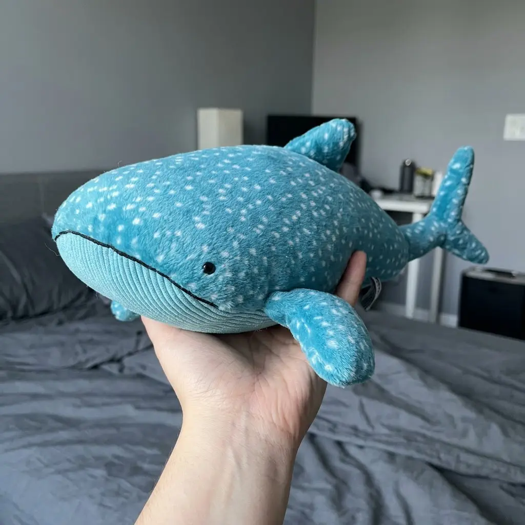 JELLYCAT Gobfrey Whale Shark 15.7" Plushie - Spotted Ocean Stuffed Animal Cuddle Toy for Nursery Decor