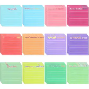 48 count Funny Inspirational Sticky Notes 3 x 3 Inch, 1440 Sheets Cute Employee Appreciation Sticky Notes with Lines, Motivational  Notes Gifts for Coworkers Nurse Office Supplies