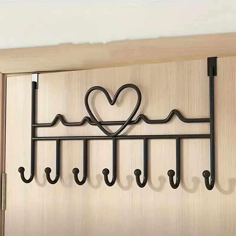 [Love Hooks Storage Rack] 2pcs Love Hooks Storage Rack - Multi-Functional for Hanging Towels, Clothes, Hats, Wallets, and Bathrobes